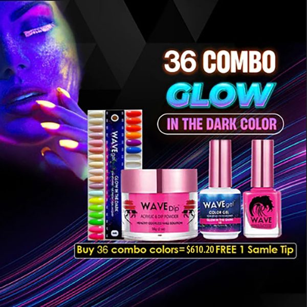 Wavegel Trio Matching Color - Full set Glow in The Dark 36 Colors #1-36 w  1 Color Chart Supply - Image 2