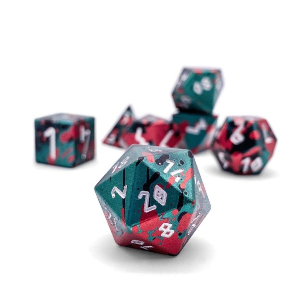 Norse Foundry Aluminum Wondrous Dice - 7-Piece Set - Wild Hunt For Sale