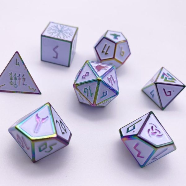 Norse Foundry Metal Dice Set - 7-Piece Set - Ice Storm on Sale - Image 3