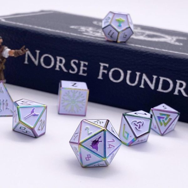 Norse Foundry Metal Dice Set - 7-Piece Set - Ice Storm on Sale - Image 2
