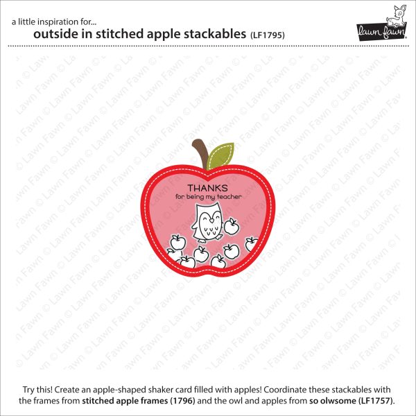 outside in stitched apple stackables For Sale - Image 2