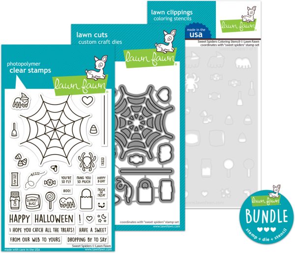 sweet spiders (stamp+die+coloring stencil bundle ) Online Hot Sale