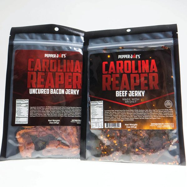Carolina Reaper Beef and Bacon Jerky Bundle on Sale