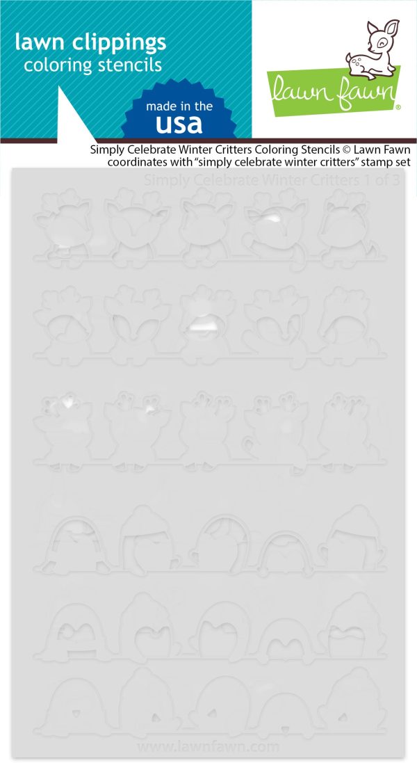 simply celebrate winter critters coloring stencils on Sale