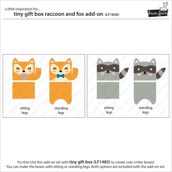 tiny gift box raccoon and fox add-on Supply - Image 3