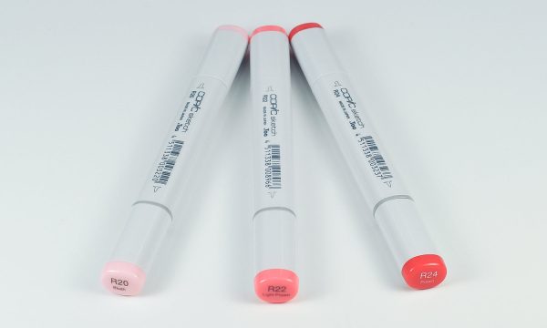 copic sketch markers - R20, R22, R24 Fashion