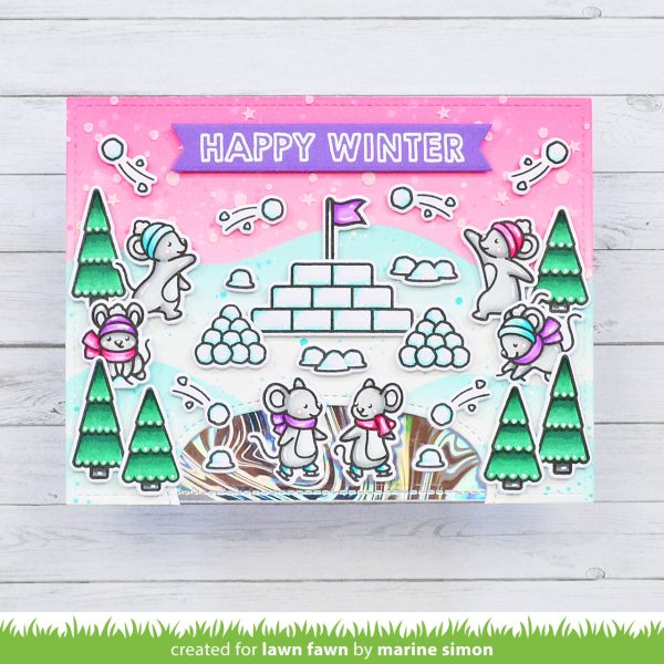 snow flurries background stencil Fashion - Image 4