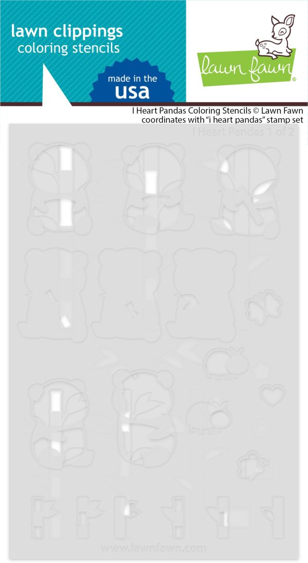 i heart pandas coloring stencils Sale