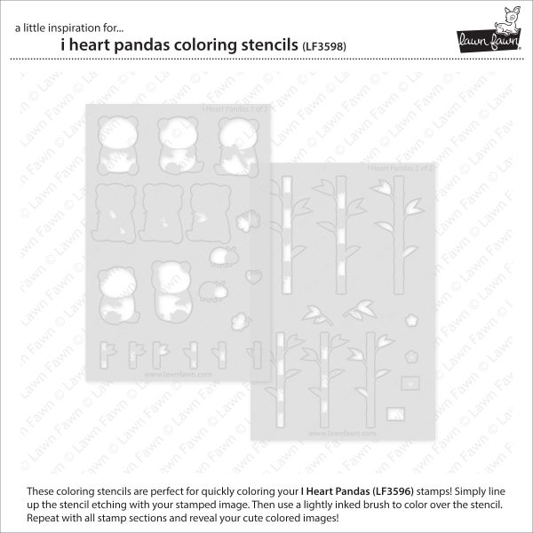 i heart pandas coloring stencils Sale - Image 2
