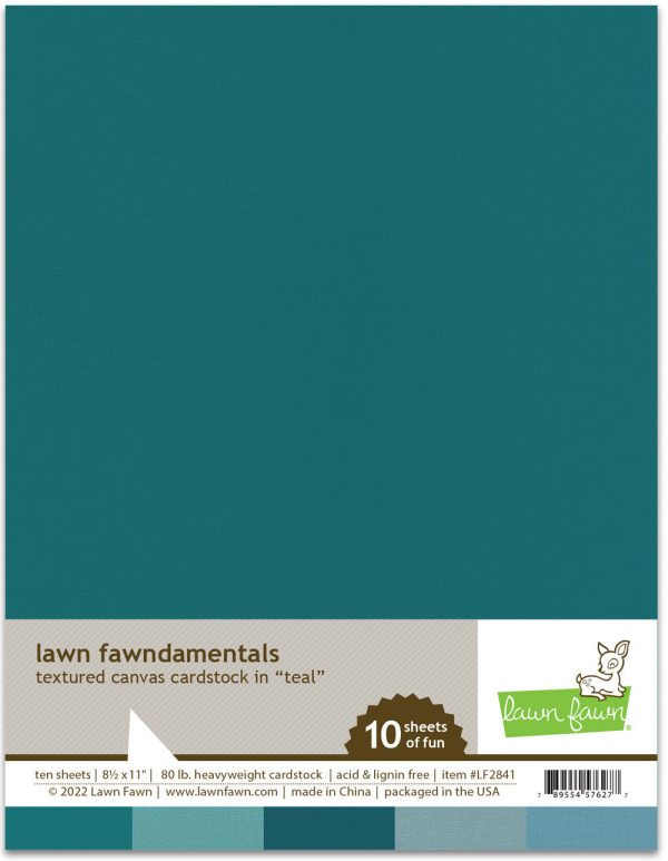 textured canvas cardstock - teal Online Sale